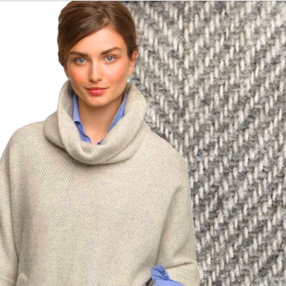 J Crew Herringbone Poncho